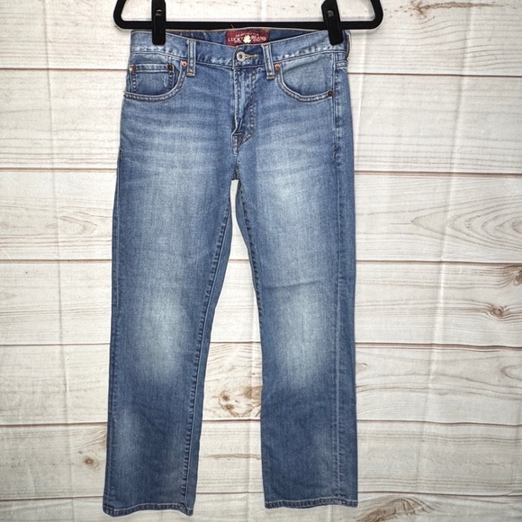 Lucky Brand Denim - Lucky Brand 221 Y2K Original Straight Womens Jeans 28x30 Medium Wash Blue Denim